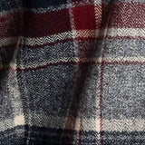 Grey burgundy plaid
