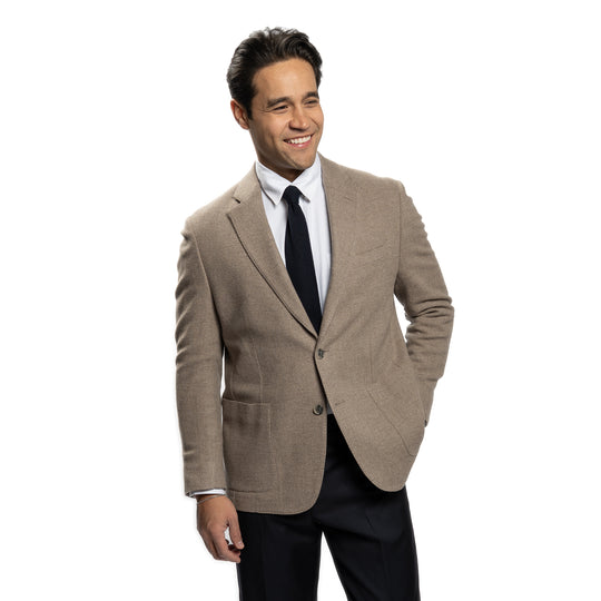 Wool Cashmere Blazers - Tan