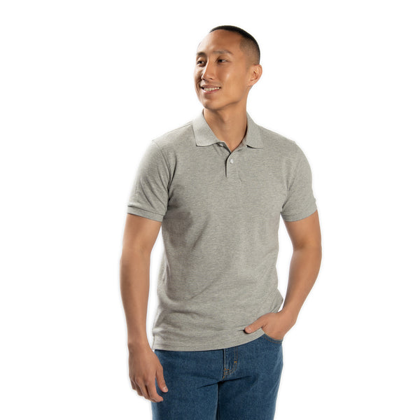 Classic Polo Shirt - Heather Grey