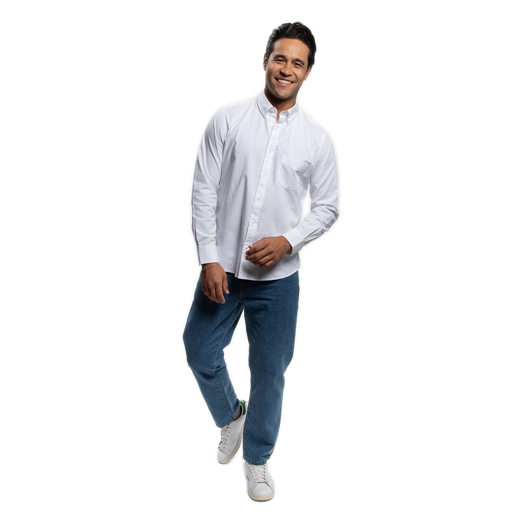 Everyday Stretch Oxford Standard Fit -  White