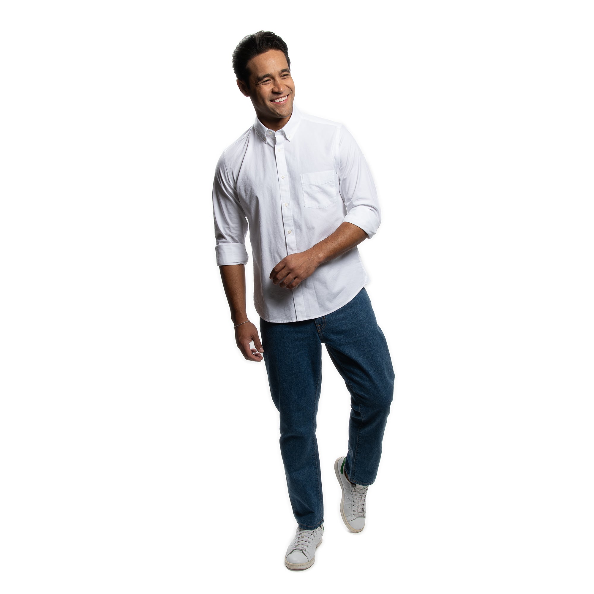 Everyday Stretch Oxford Standard Fit -  White