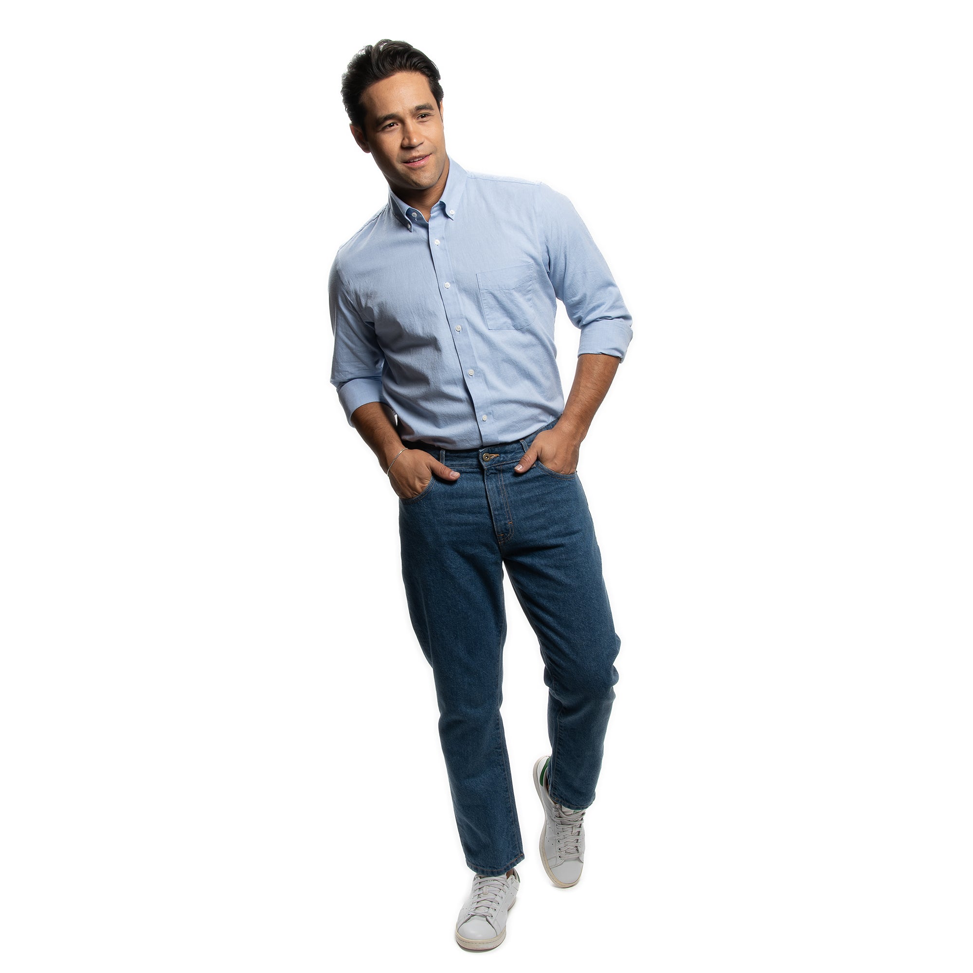 Everyday Stretch Oxford Standard Fit -  Blue