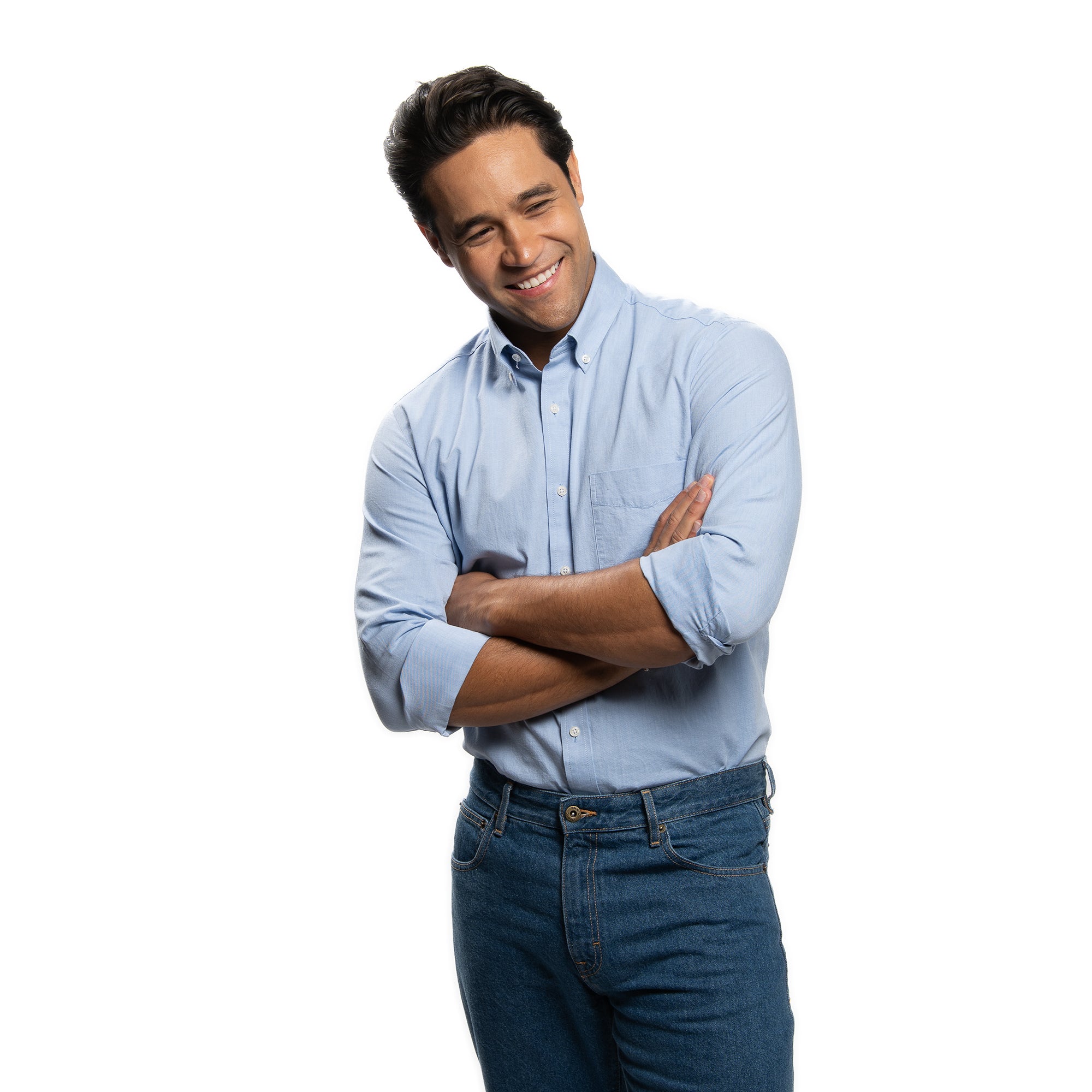 Everyday Stretch Oxford Standard Fit -  Blue