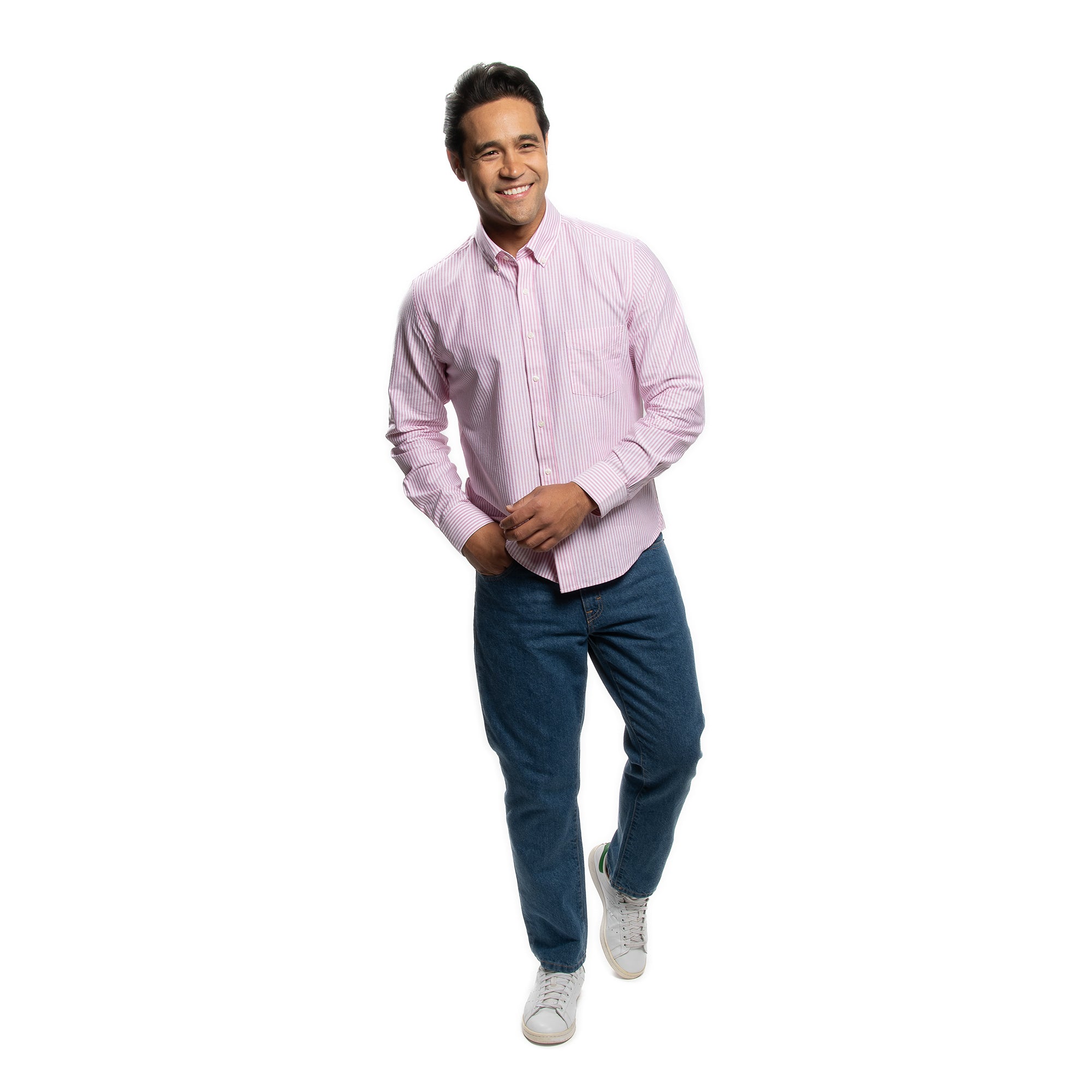 Weekend Oxford Slim Fit - Pink Stripe