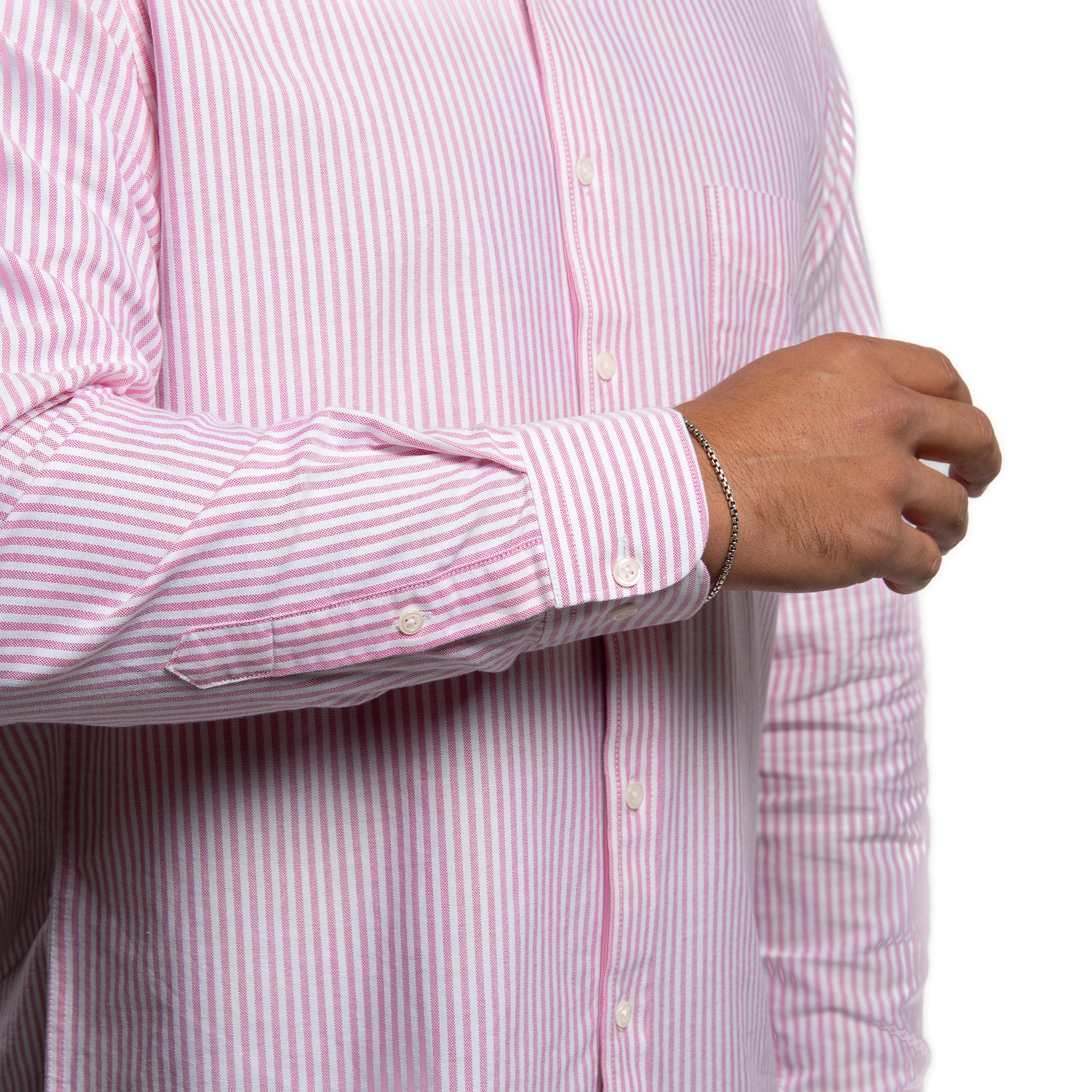 Weekend Oxford Slim Fit - Pink Stripe
