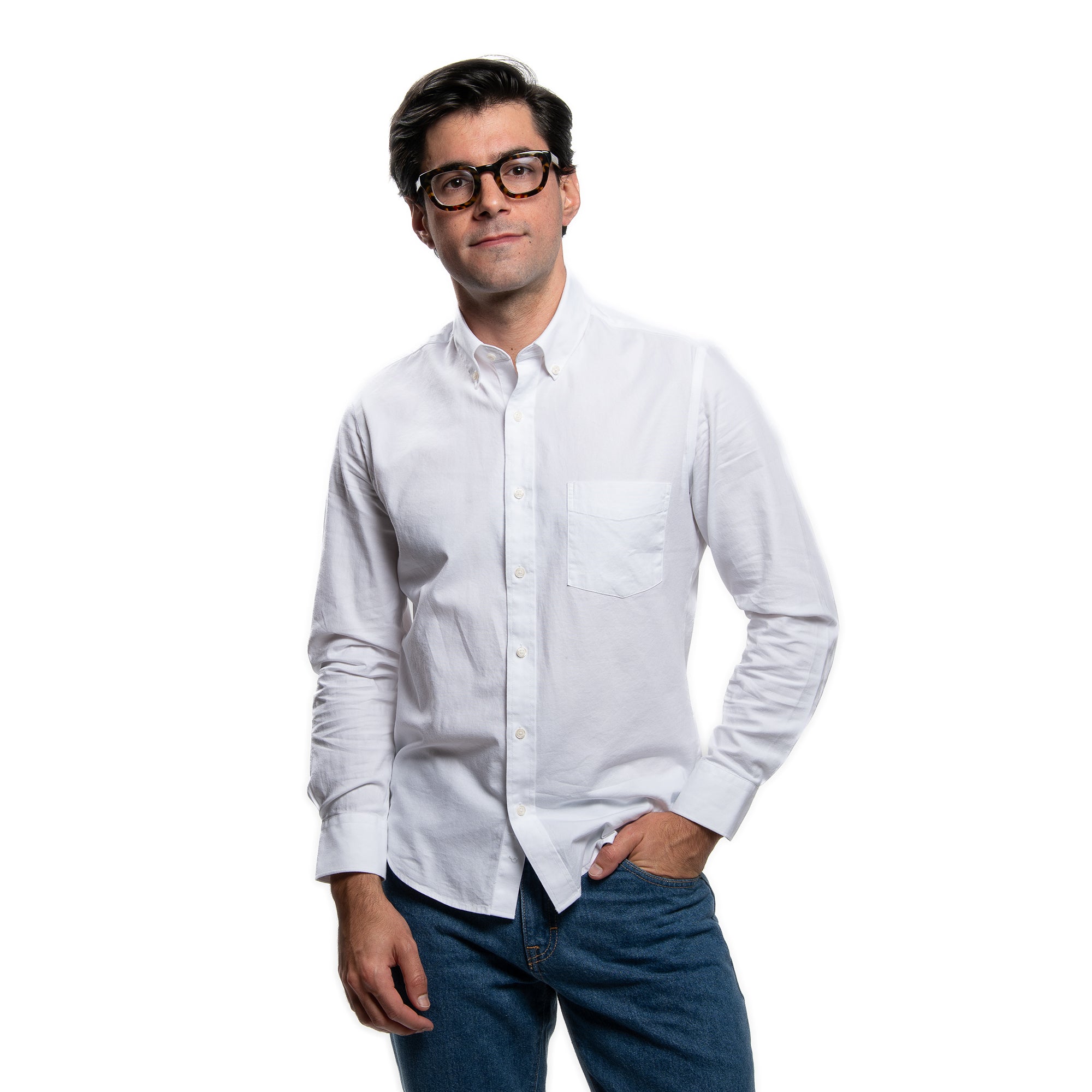 Everyday Stretch Oxford Slim Fit -  White