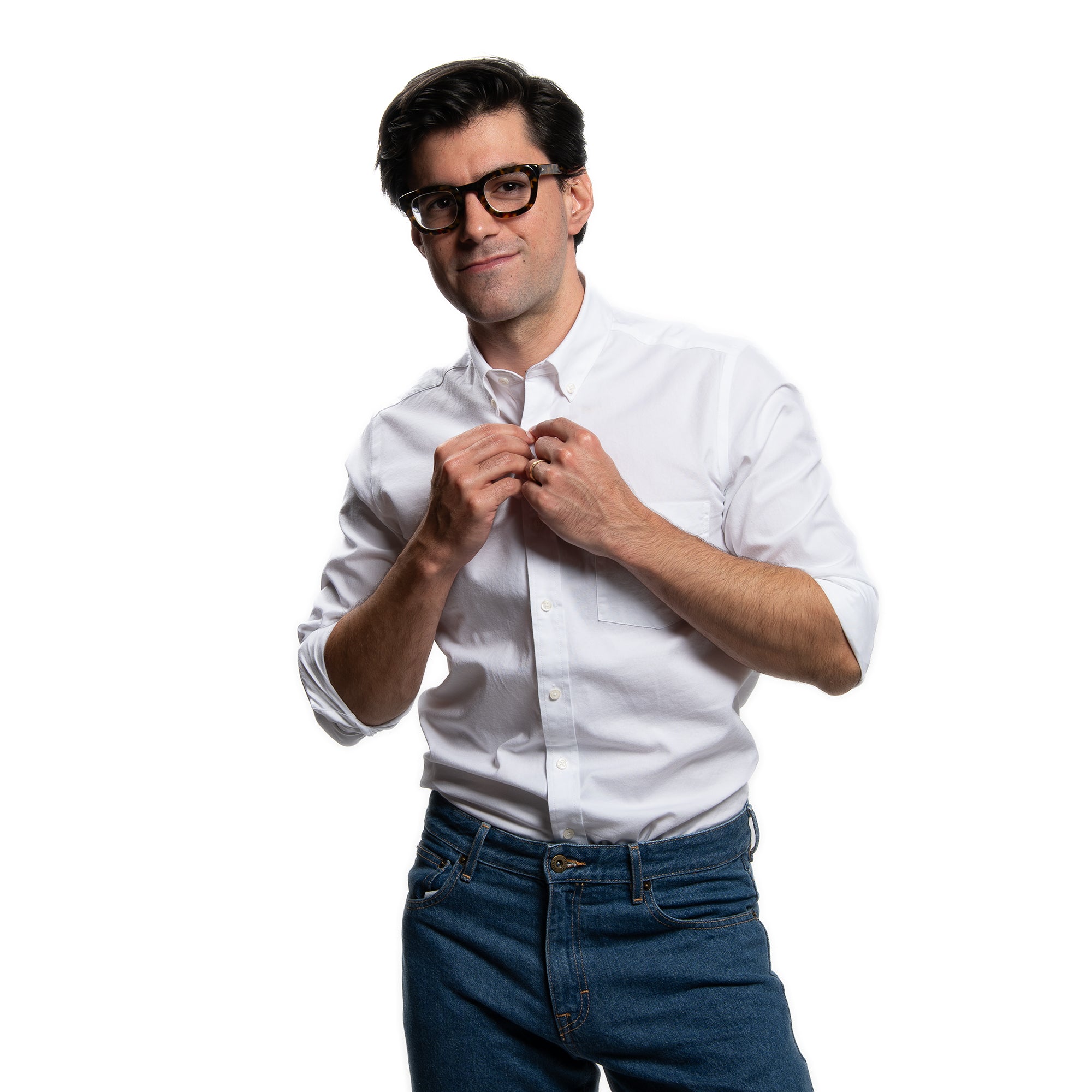 Everyday Stretch Oxford Slim Fit -  White