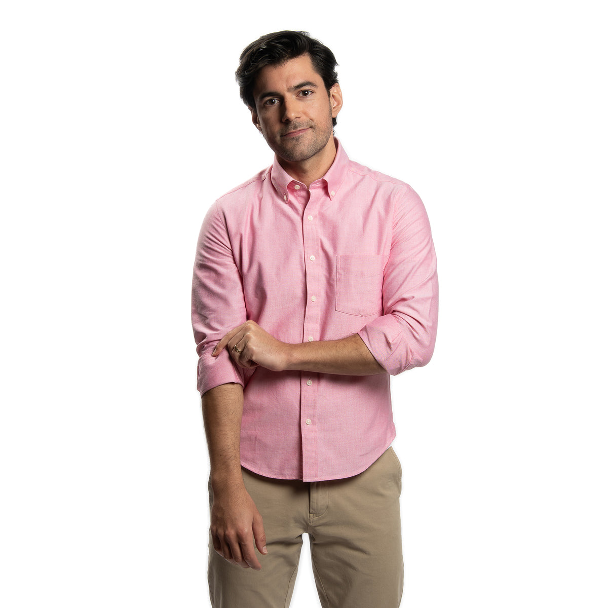 Weekend Oxford Slim Fit, Red | Peter Manning NYC