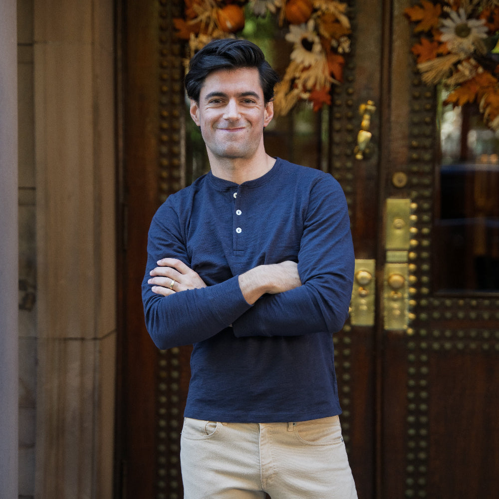 Henley Shirt Long Sleeve - Midnight