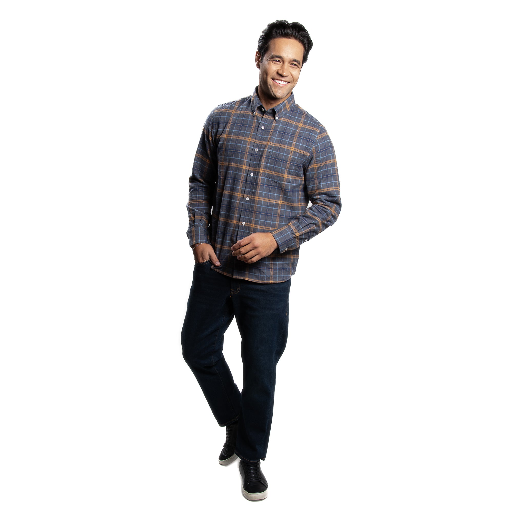 Everyday Flannels - Charcoal Windowpane