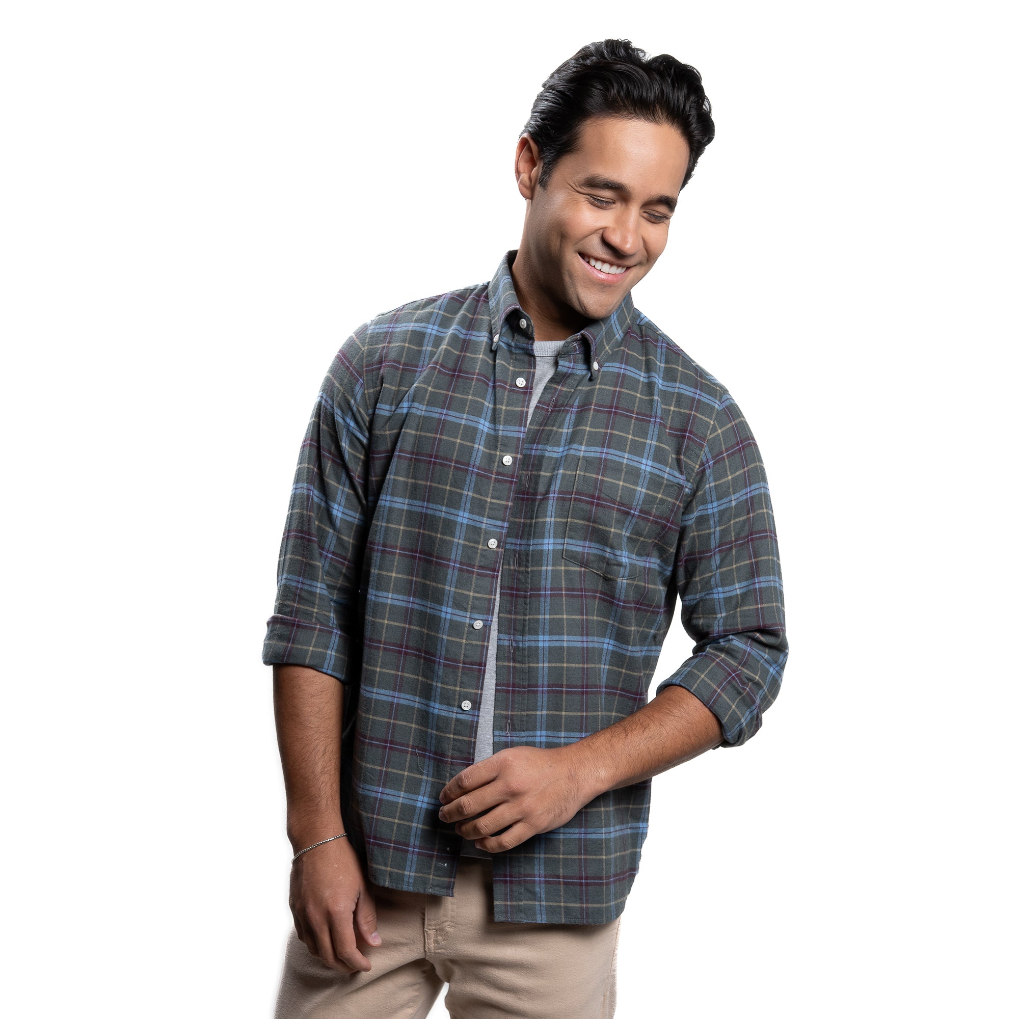 Everyday Flannels - Olive Windowpane