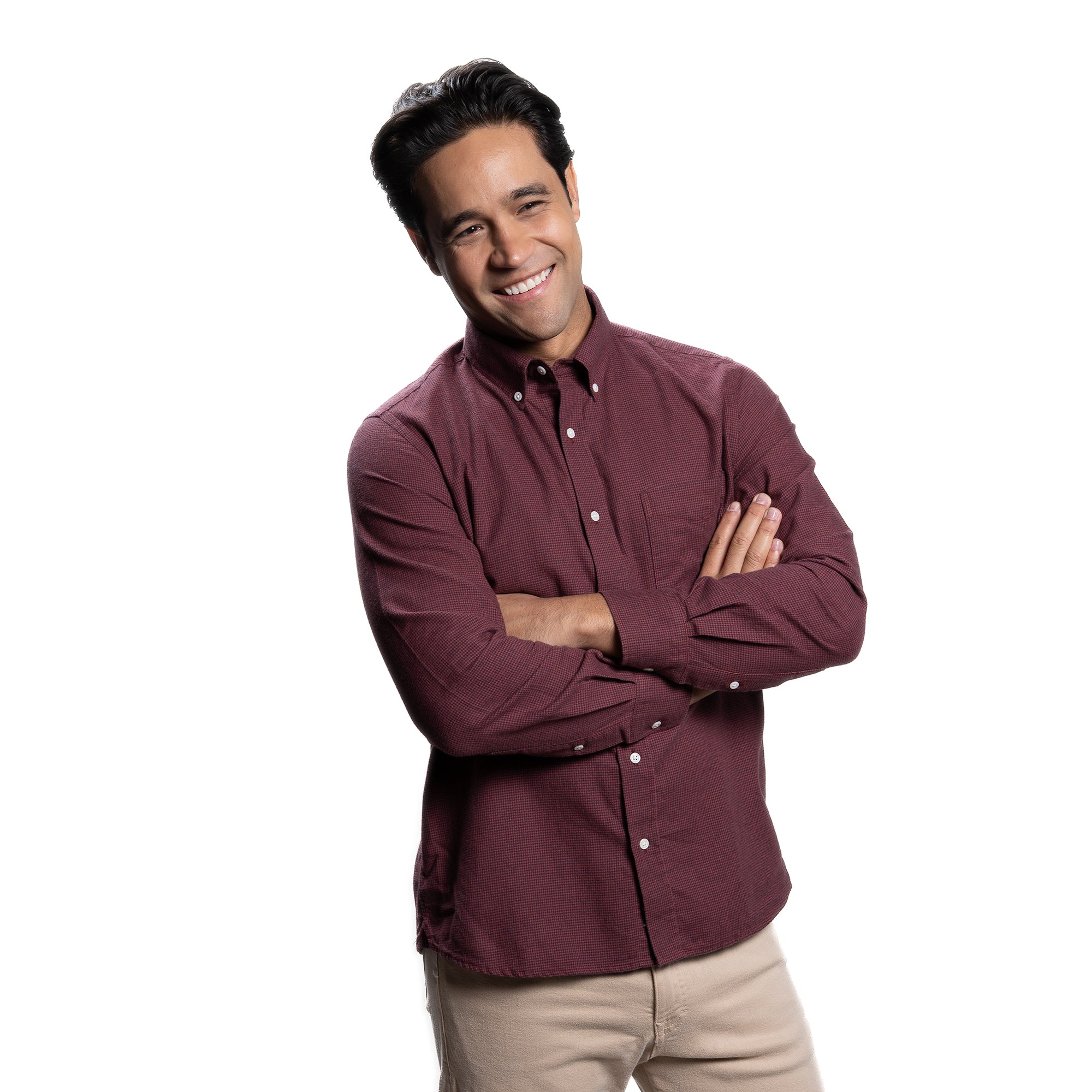 Everyday Flannels - Burgundy Microcheck
