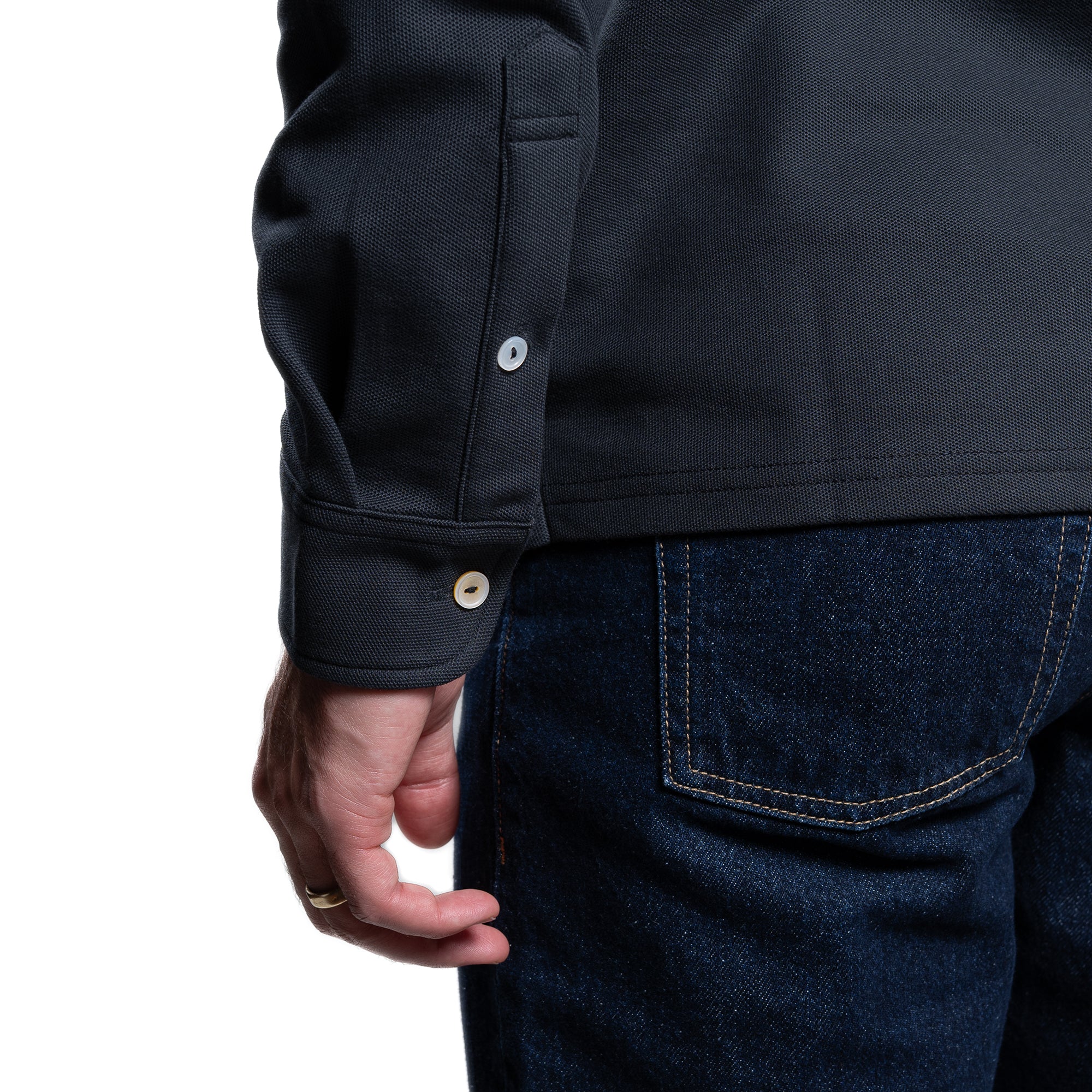 Pique Polo Shirts - Black