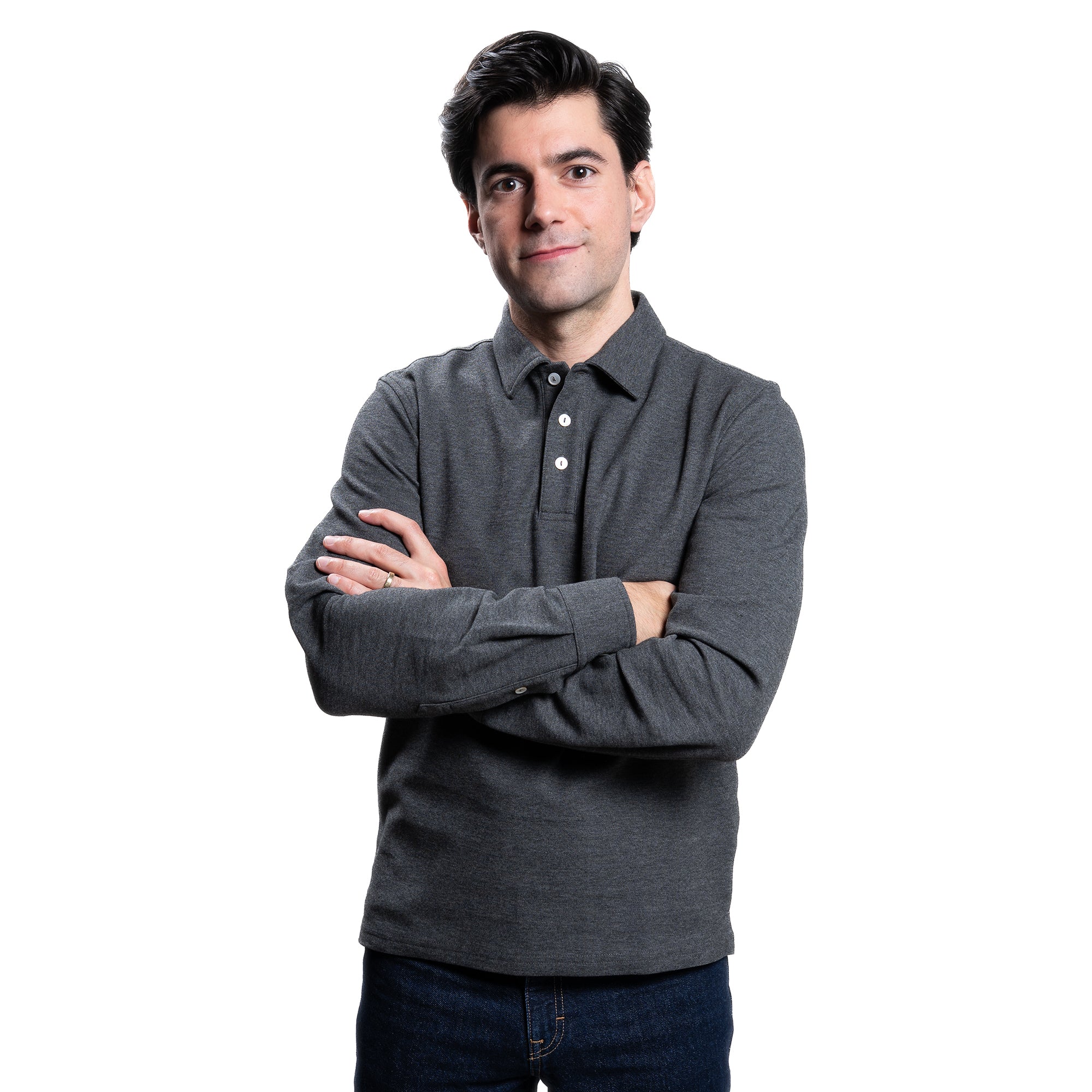 Pique Polo Shirts - Charcoal