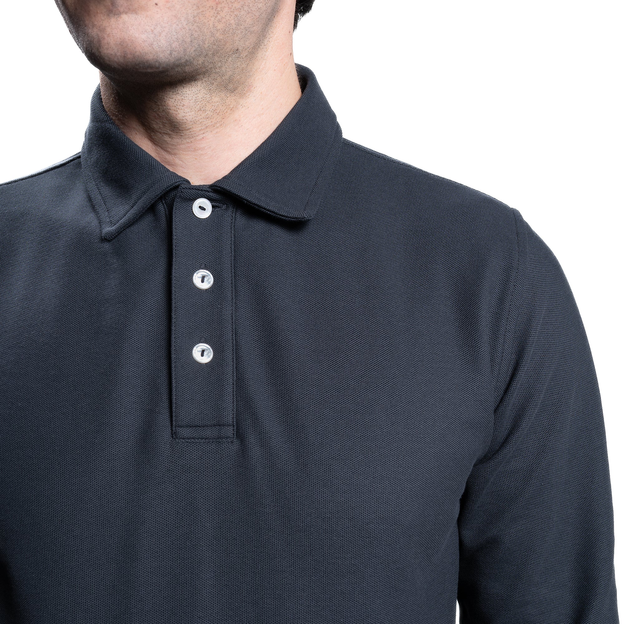 Long Sleeve Polo Shirts - Black Long Sleeve Polo Shirts - Black