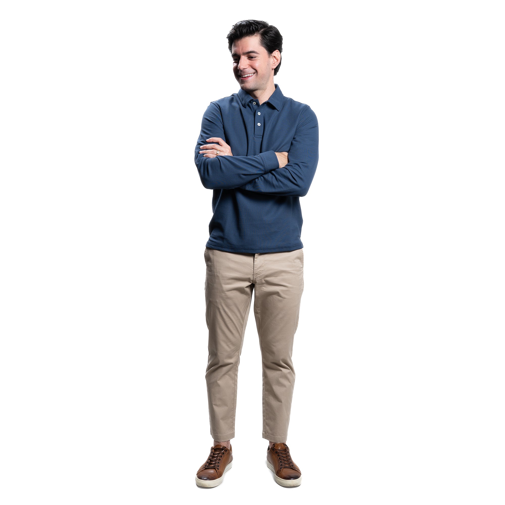 Pique Polo Shirts - Navy