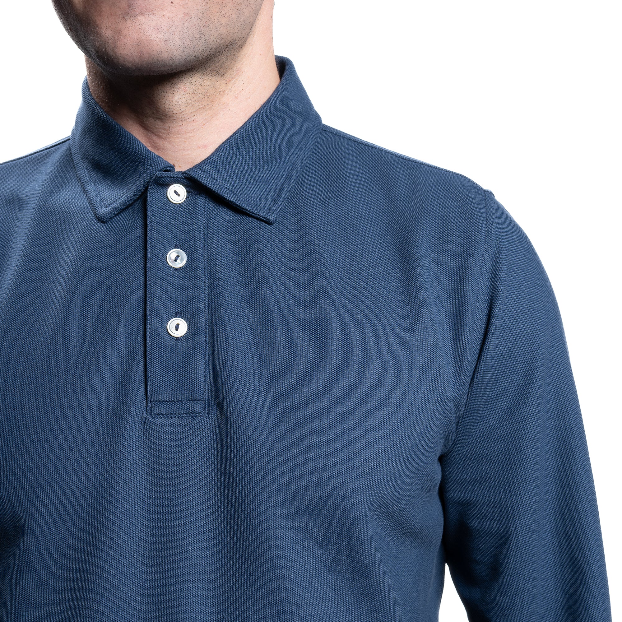 Pique Polo Shirts - Navy