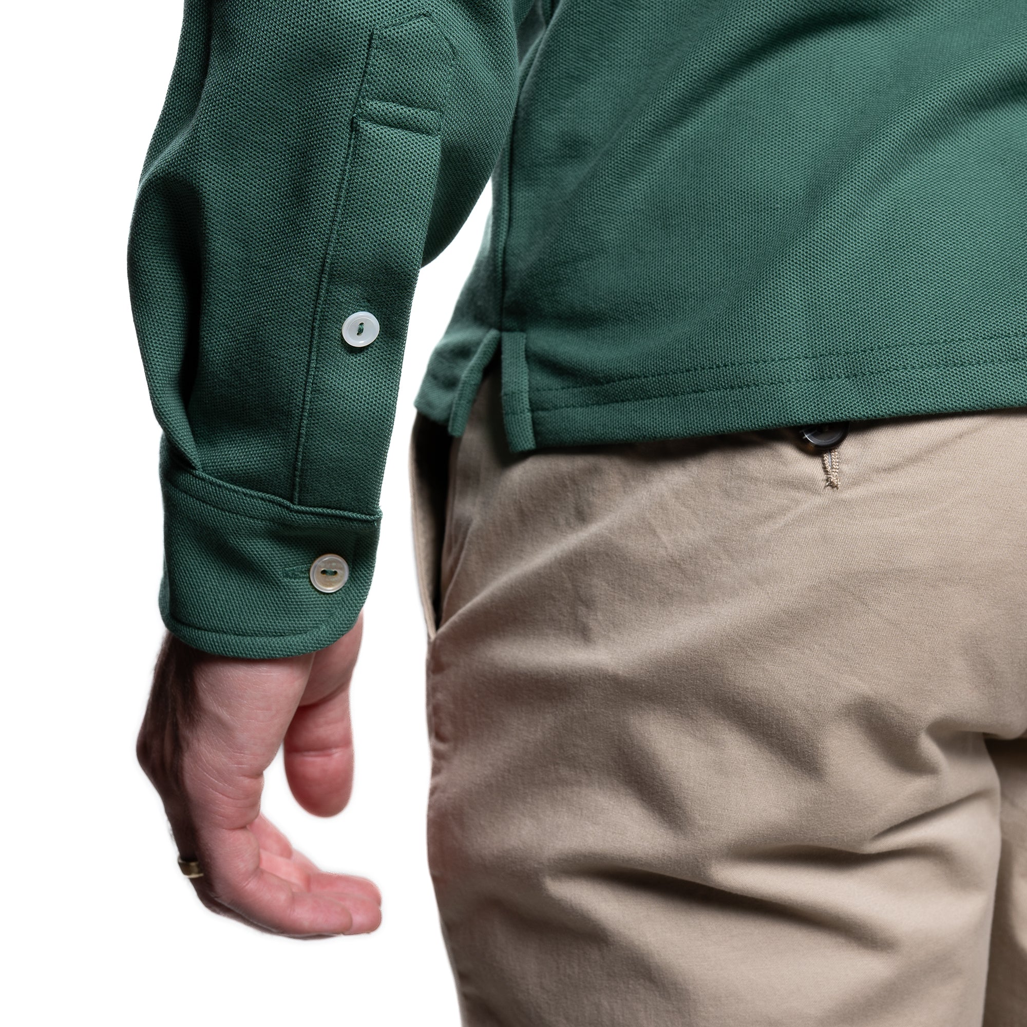 Pique Polo Shirts - Hunter Green