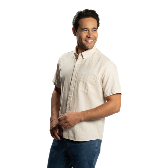 Linen Short Sleever - Sand