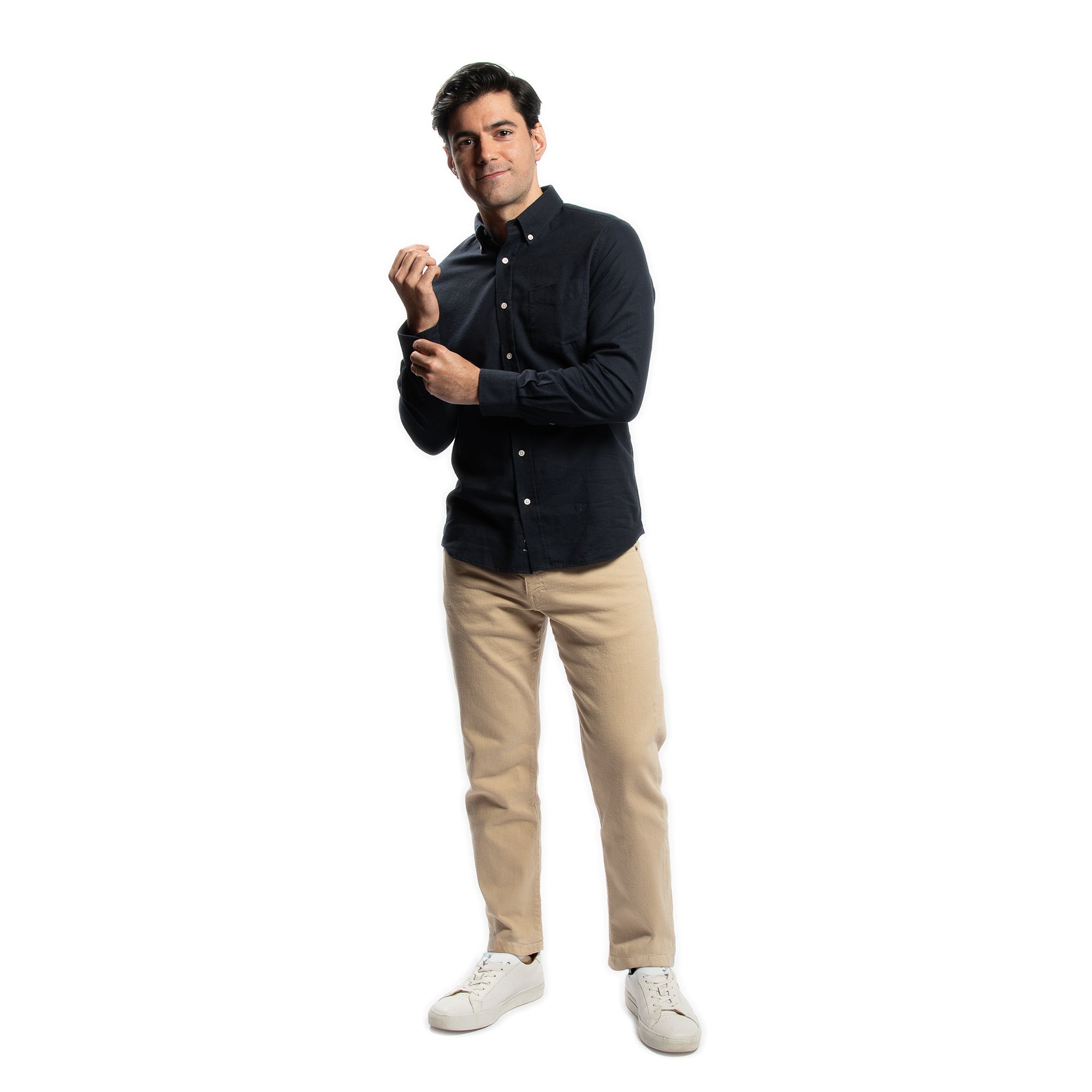 Cotton Merino Wool Shirts - Navy