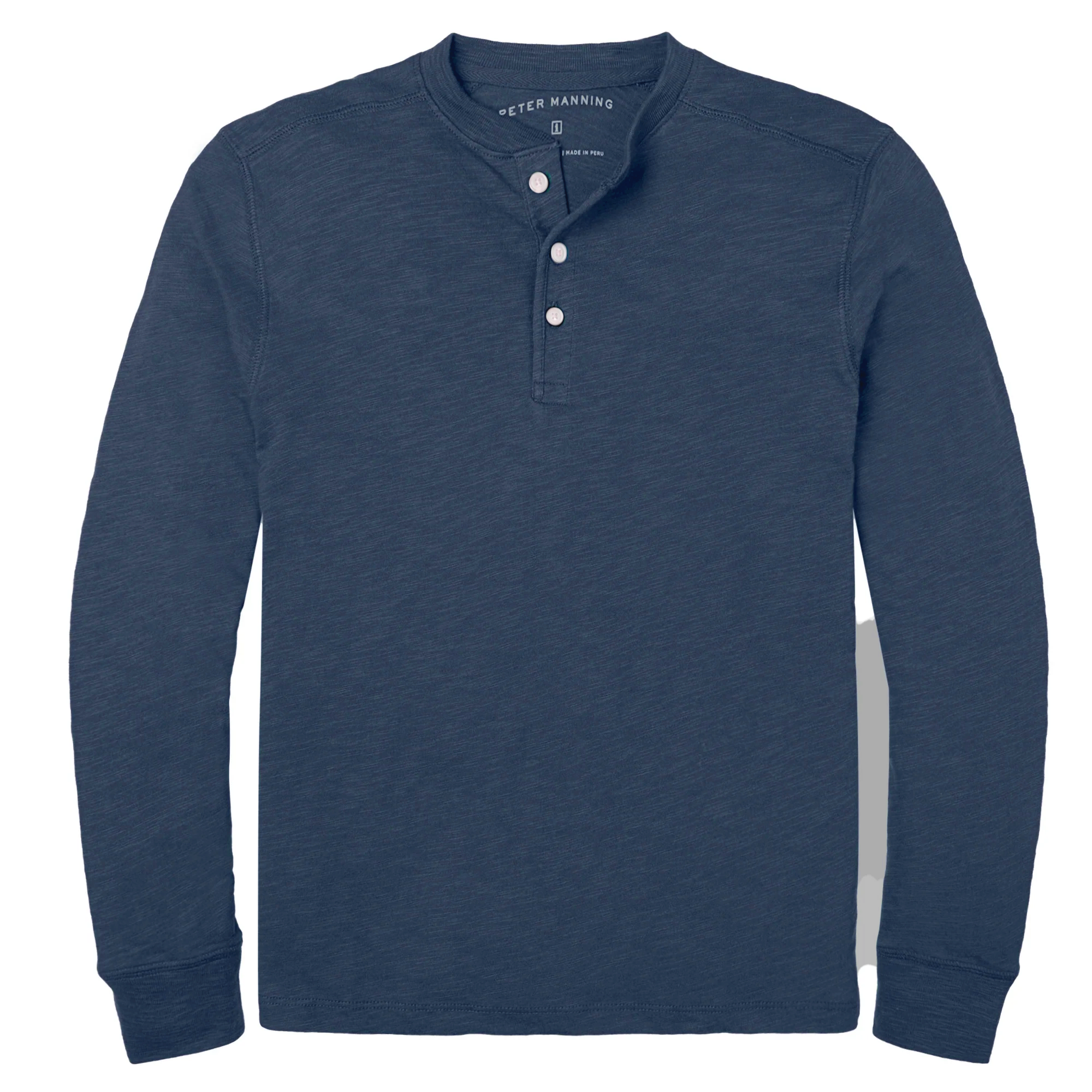 Henley Shirt Long Sleeve - Navy