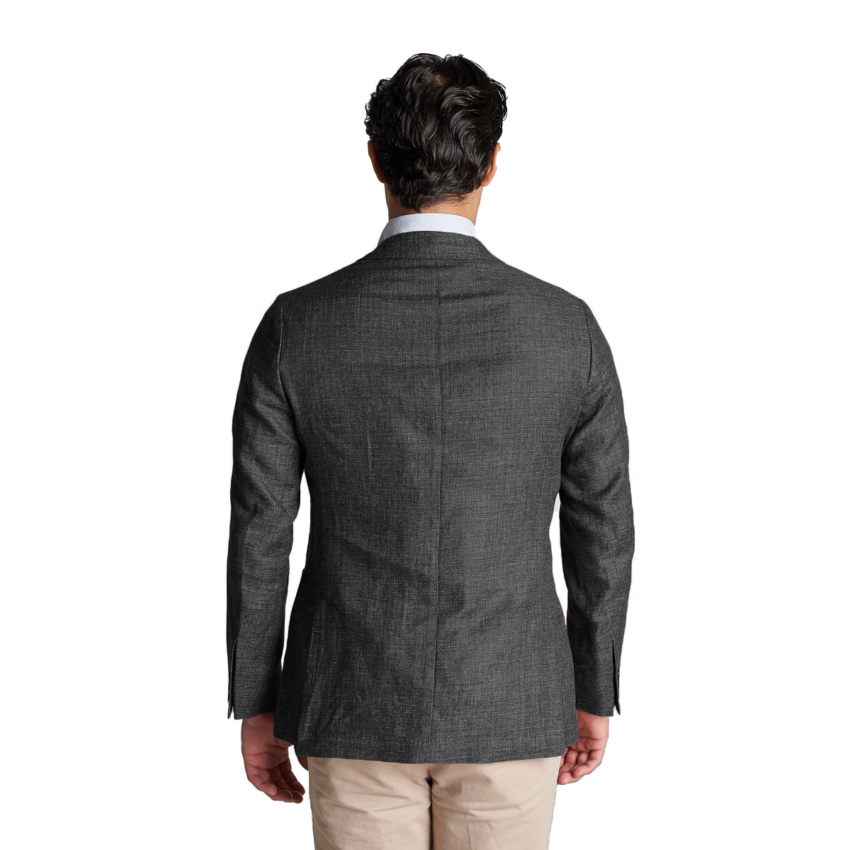 Unstructured Linen Jackets - Dark Grey