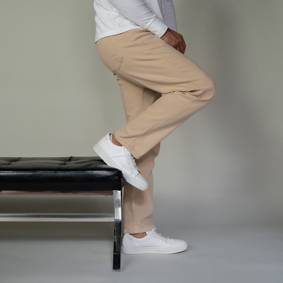 Travel Jeans Standard Fit, Tan | Peter Manning NYC