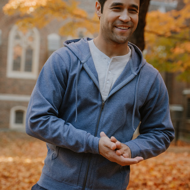 Classic Hoodie - Heather Navy