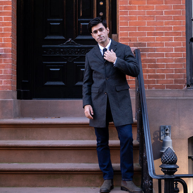 Fulton Wool Cashmere Topcoat - Charcoal