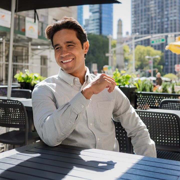 Everyday Flannels - Light Grey Microcheck