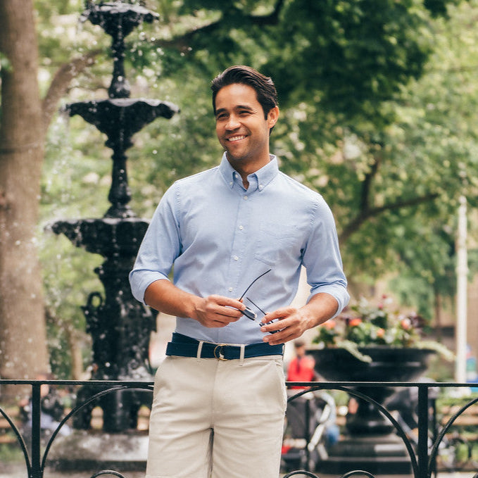 Everyday Stretch Oxford Standard Fit -  Blue