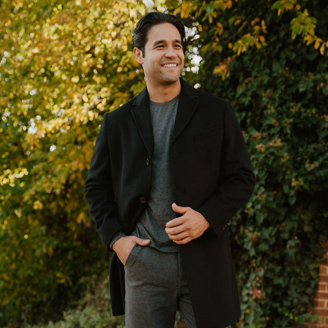 Fulton Wool Cashmere Topcoat - Black