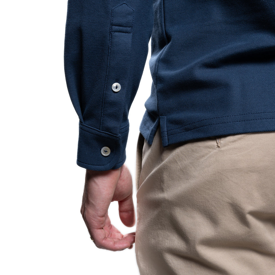 Pique Polo Shirts - Navy