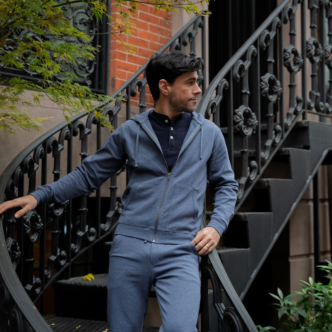 Classic Hoodie - Heather Navy