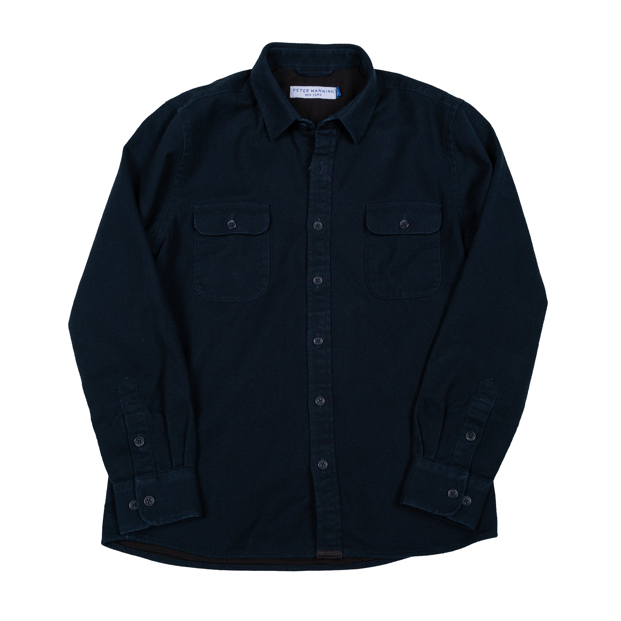 Flannel Shirt Jackets, Navy | Peter Manning NYC