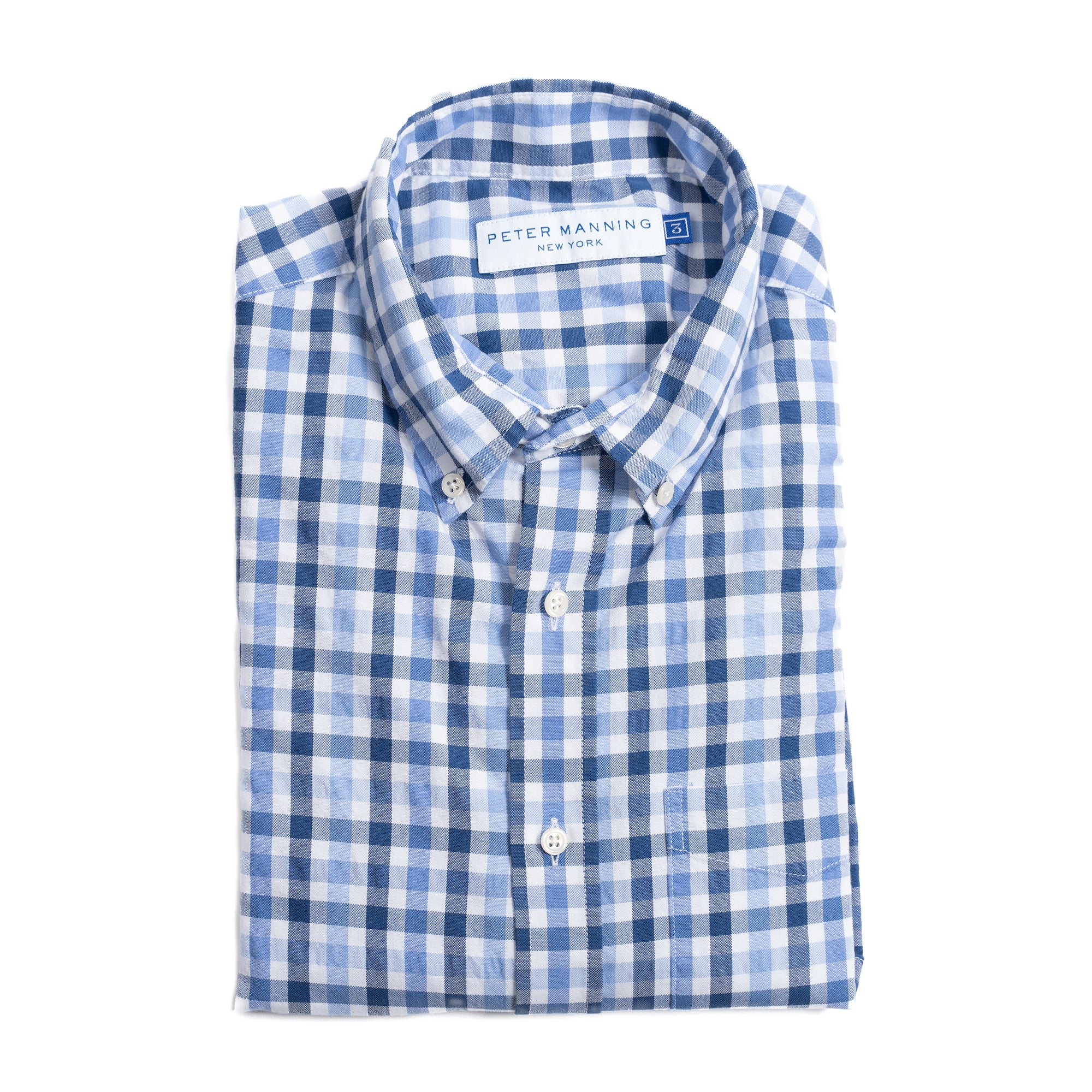 Everyday Stretch Oxford Standard Fit -  Navy Blue Gingham