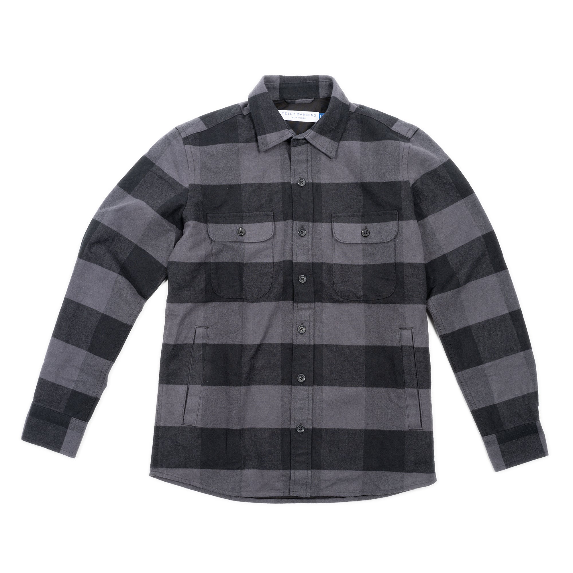 Flannel Shirt Jackets - Grey Plaid