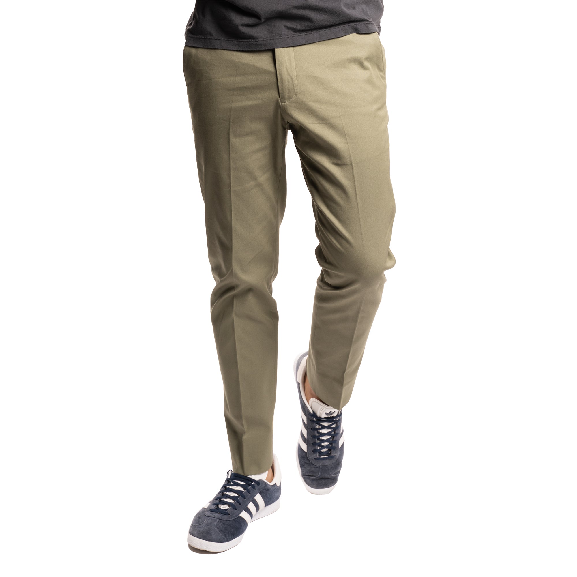 Stretch Cotton Trousers - Olive