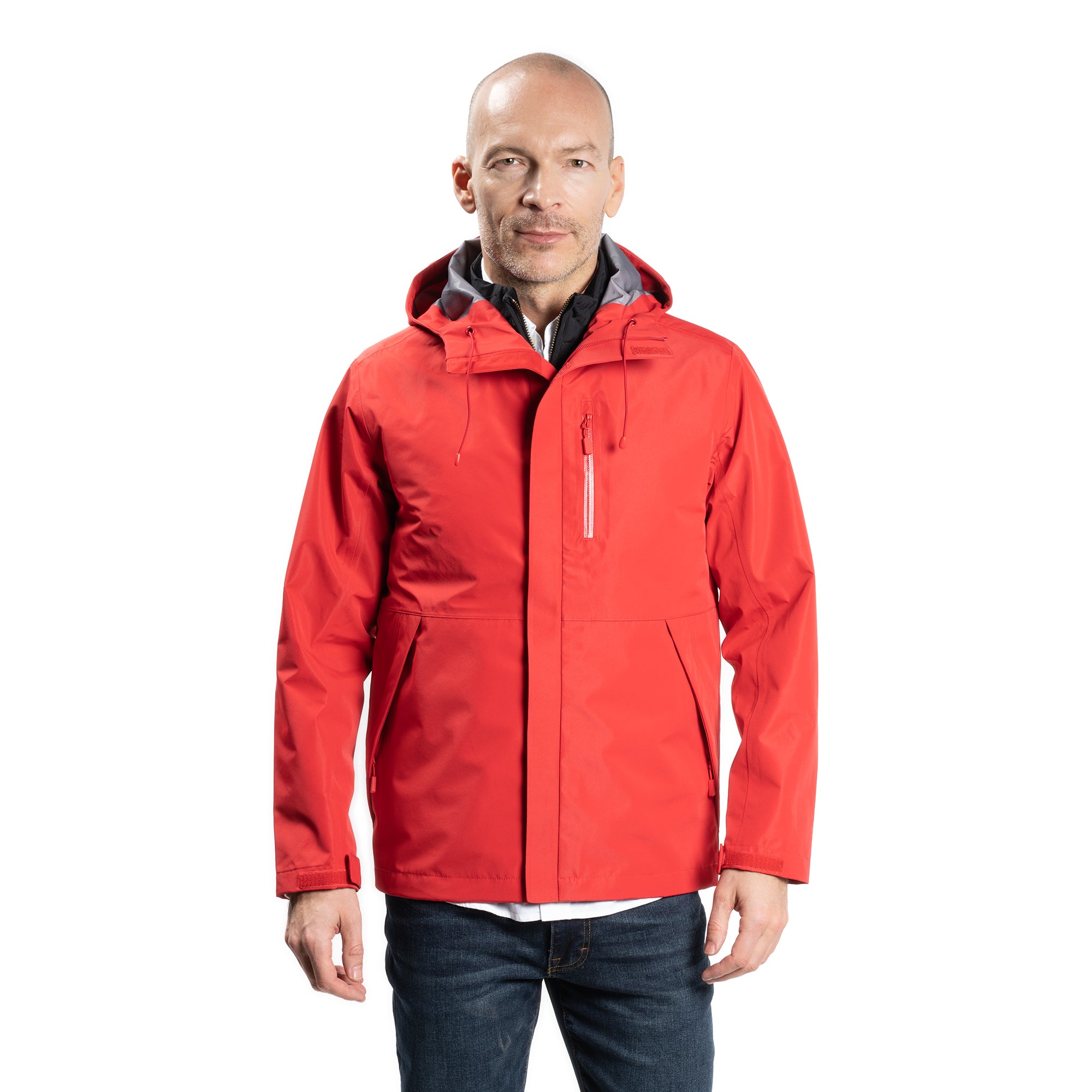 Tech Rain Jacket - Red | Peter Manning: Quality Clothes, Proper Fit ...