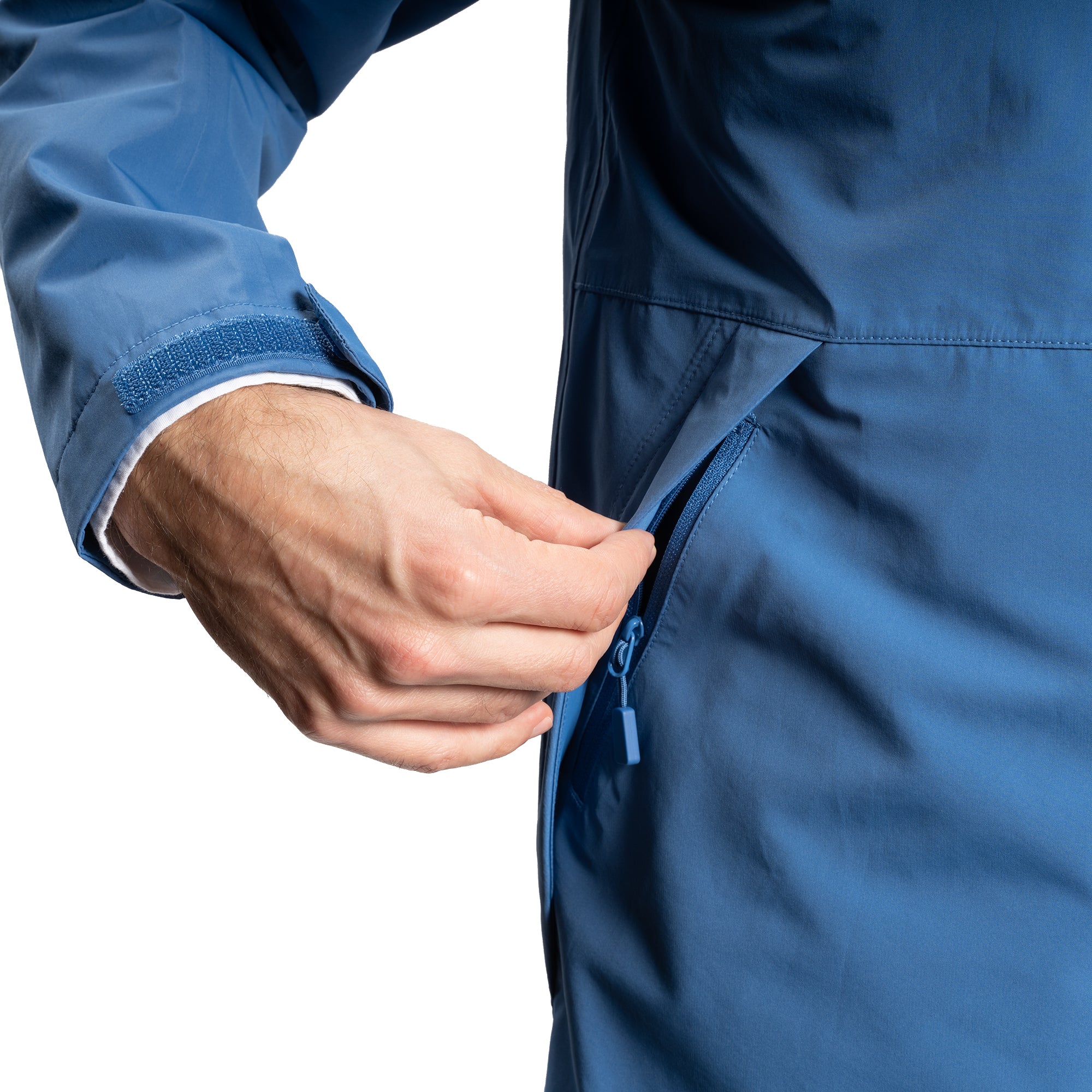 Tech Rain Jacket - Blue | Peter Manning: Quality Clothes, Proper Fit ...