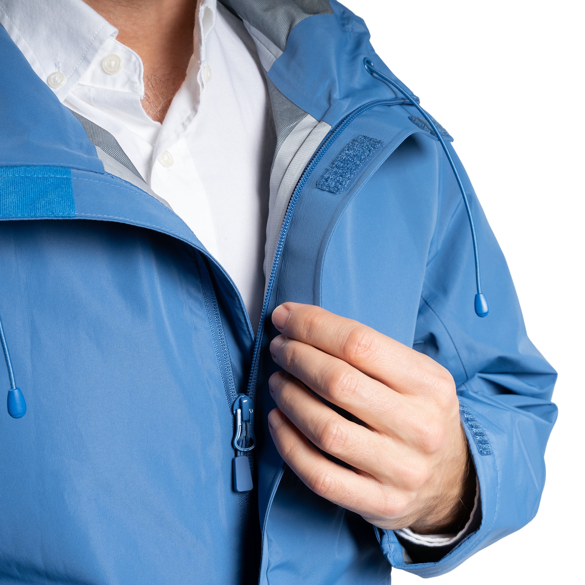 Tech Rain Jacket - Blue | Peter Manning: Quality Clothes, Proper Fit ...