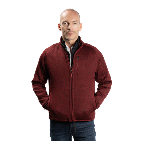 Fleece Jacket, Burgundy | Peter Manning NYC