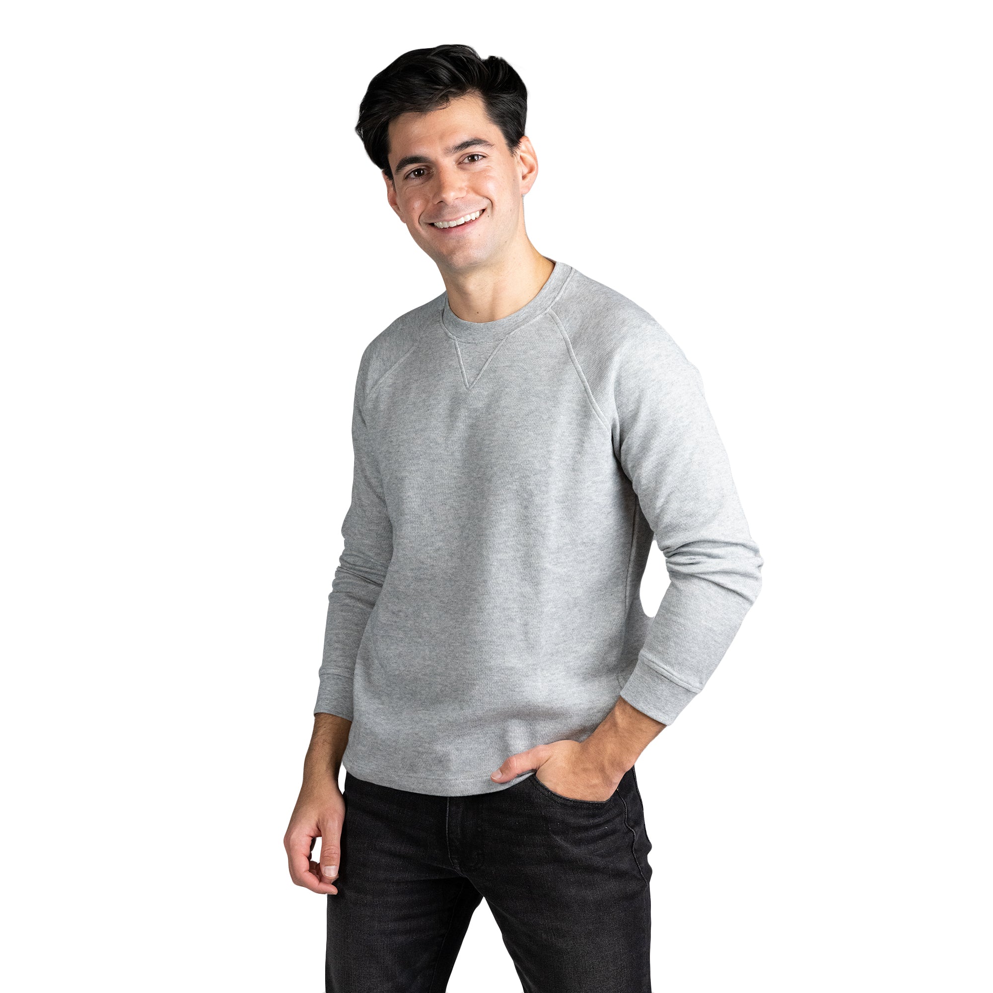 Pullovers, | Peter Manning NYC Heather Grey Cotton