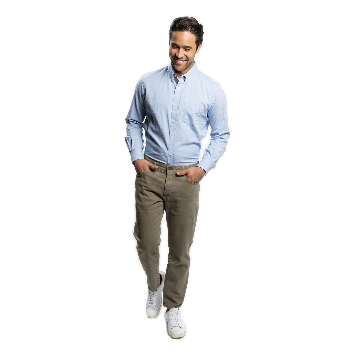 Travel Jeans Standard Fit, Olive | Peter Manning NYC