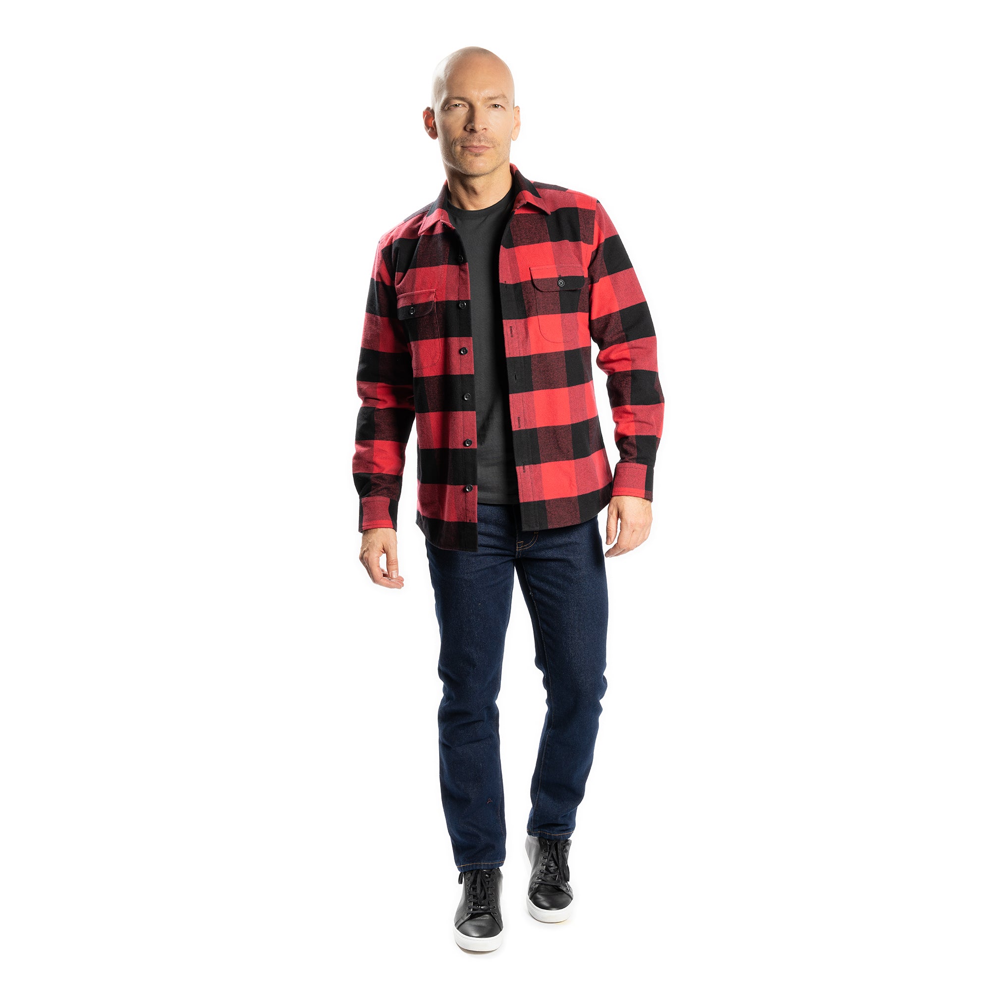 Flannel Shirt Jackets - Buffalo Plaid