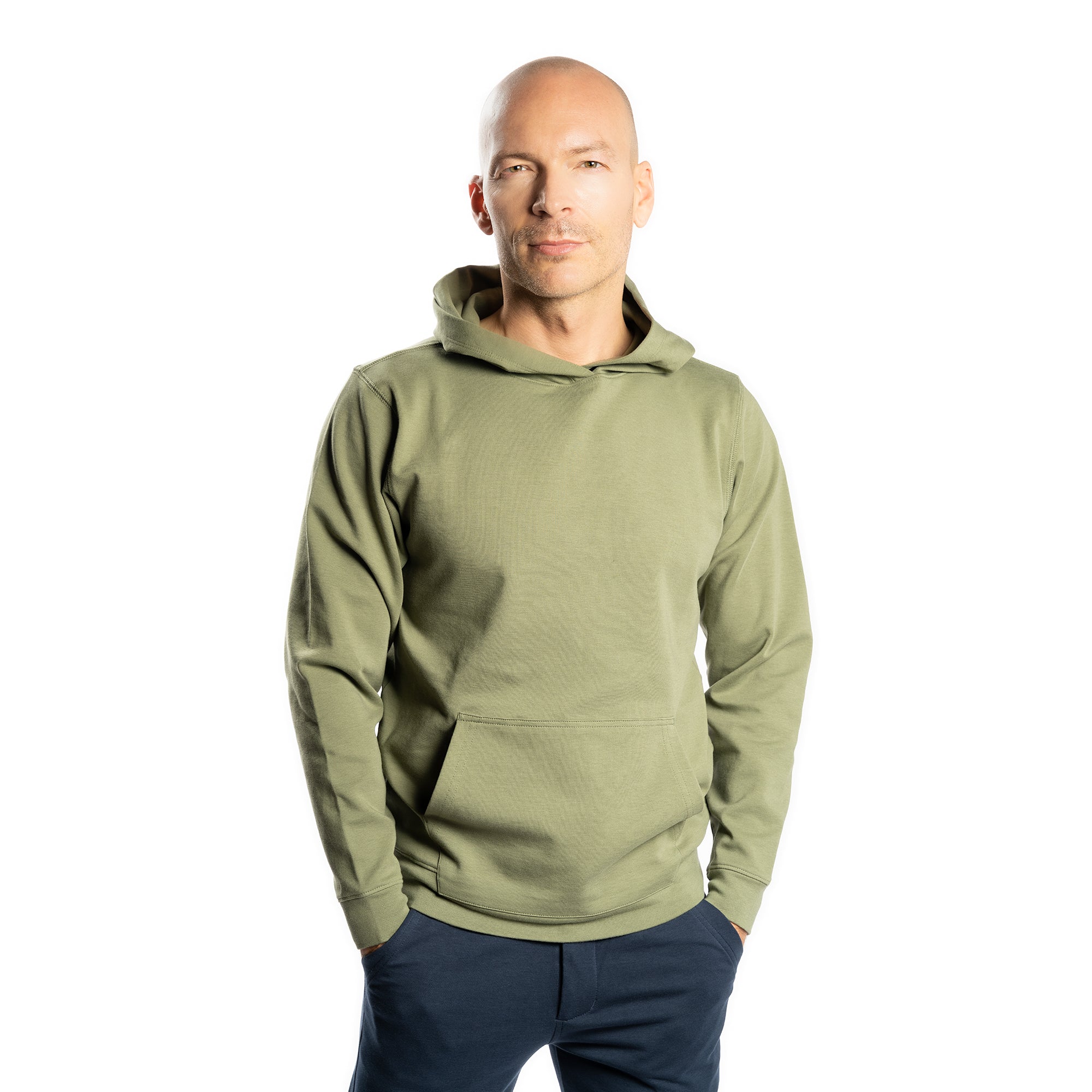 Pullover Hoodie, Washed Olive | Peter NYC Manning