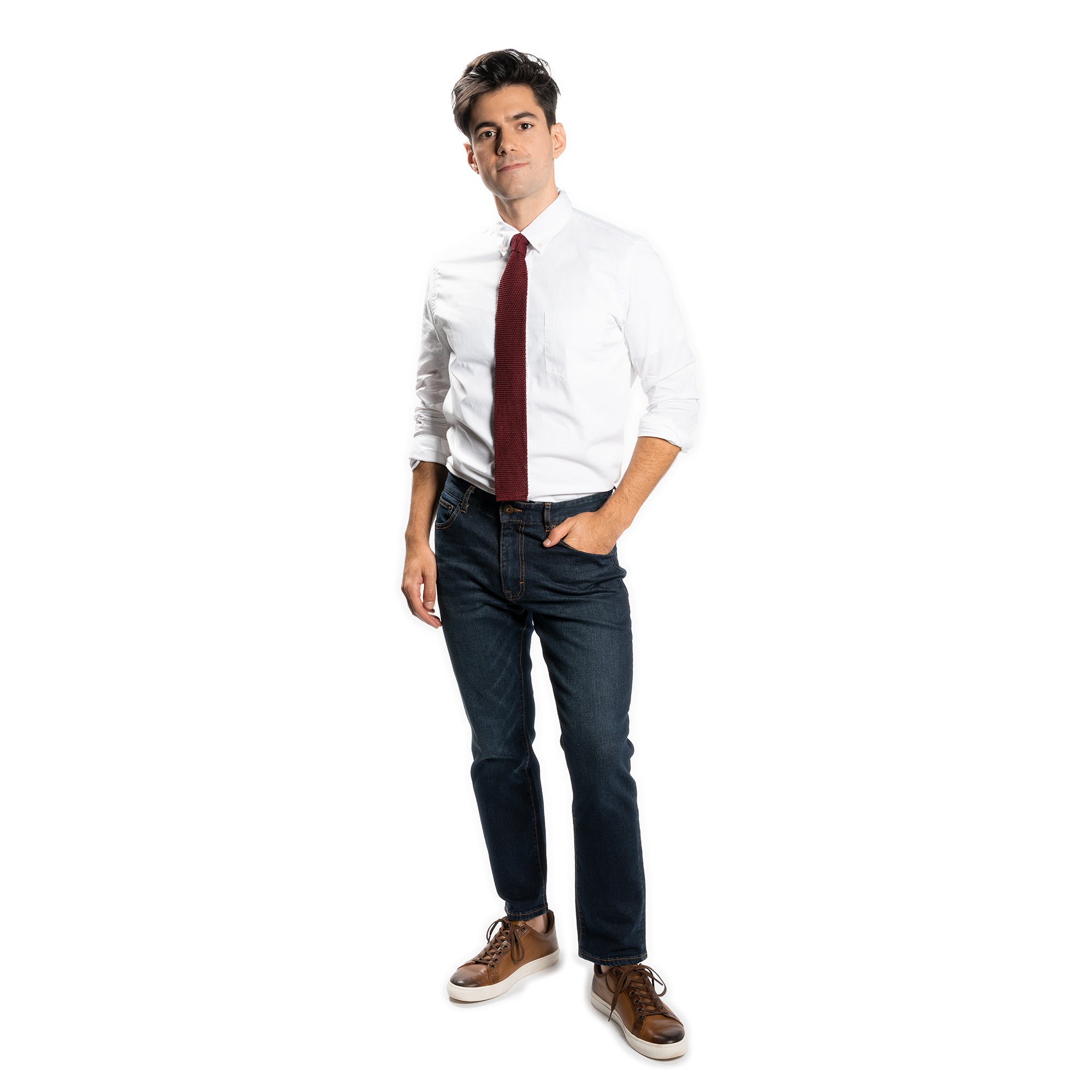 Ties - Burgundy Silk Knit