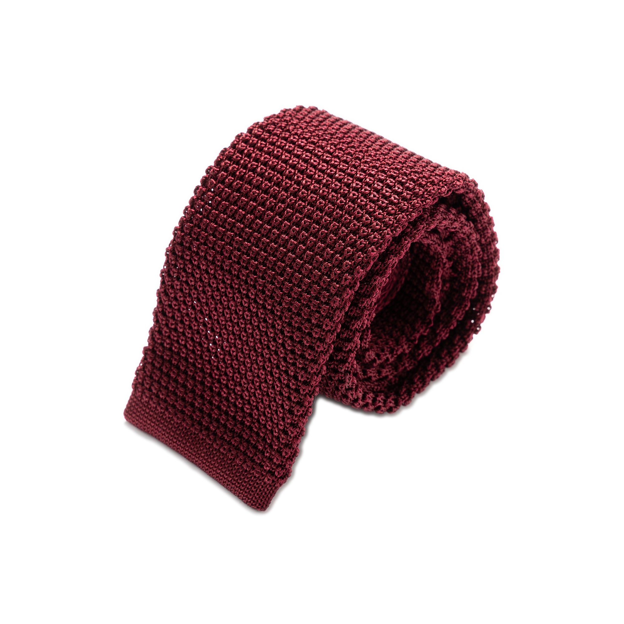 Ties - Burgundy Silk Knit