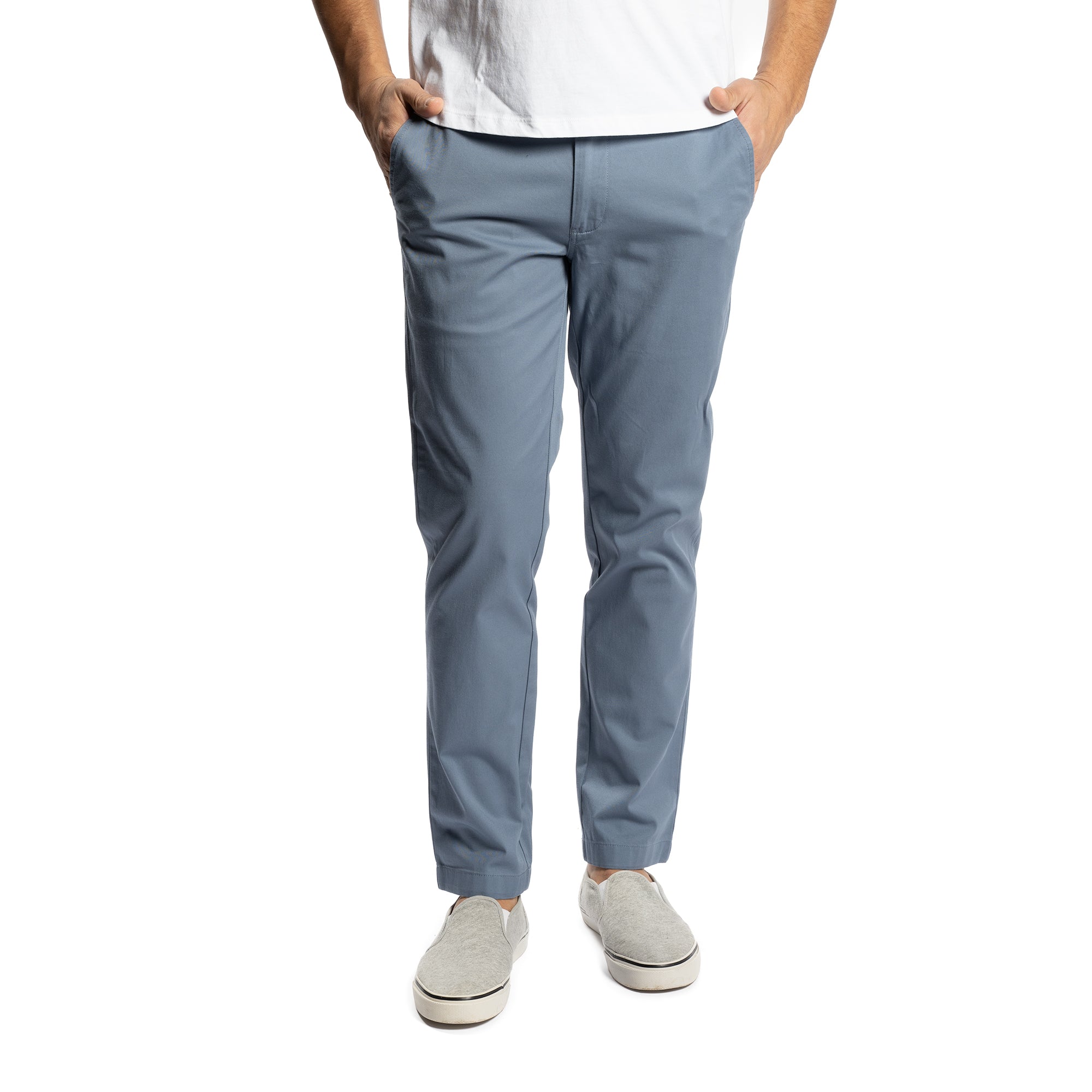 Lightweight Stretch Chinos Slim Fit, Slate Peter Manning NYC