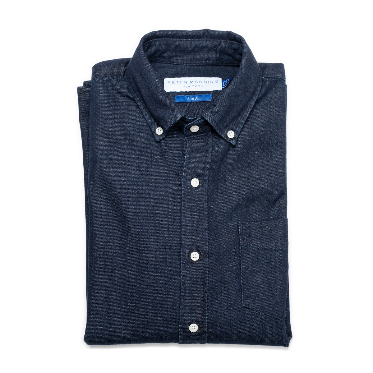 Denim Shirts Slim Fit, Dark Wash | Peter Manning NYC